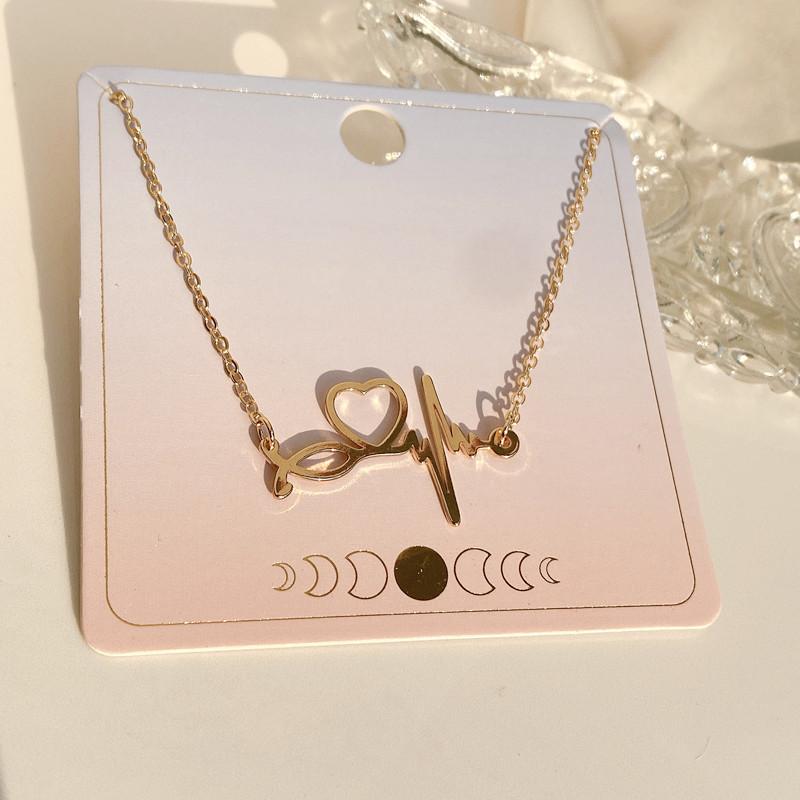 新潮高级感爱心心跳设计感项链