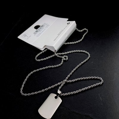 嘻哈吊坠铭牌高级感古巴链