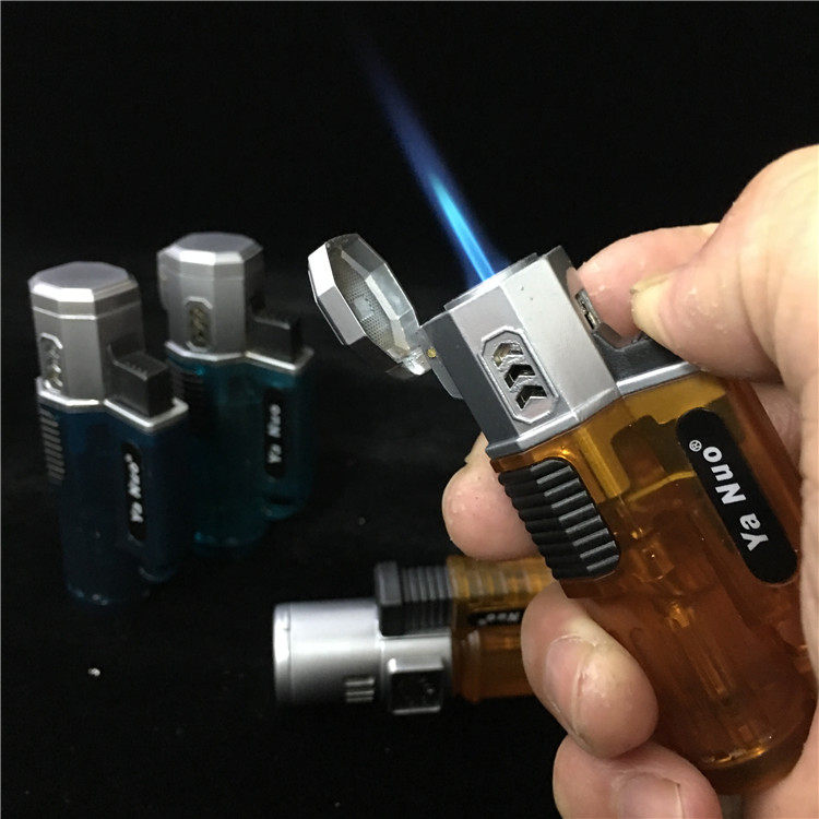 便携式防风充气直冲多头小喷枪打火机点艾灸雪茄烟斗点烟器点火器