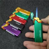 Личная металлическая железная оболочка сгущенной новой прямой пламени -защищенная от ветропроницаемой флип -флеви -сигарет пластиковой зажигалка зажигалка