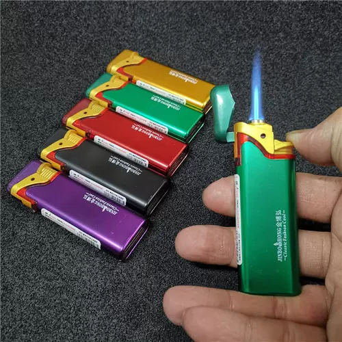 Личная металлическая железная оболочка сгущенной новой прямой пламени -защищенная от ветропроницаемой флип -флеви -сигарет пластиковой зажигалка зажигалка