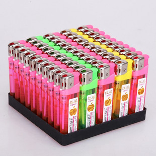 50支整盒明火打火机不充气超市塑料创意25个装 普通家用一次性火机