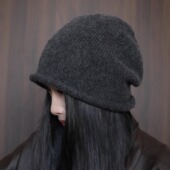 加大加宽 韩系显脸小冷帽高弹力帽子秋冬保暖毛线帽大头围堆堆帽