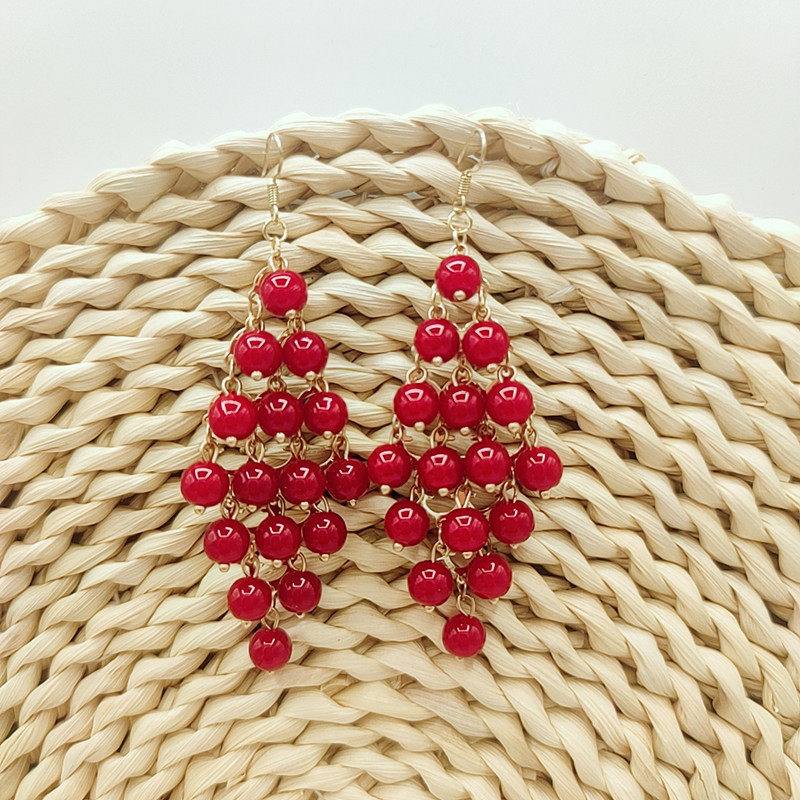 轻奢高级感气质个性时尚潮复古宫廷红色长款夸张耳环耳饰品耳坠女,饰品/流行首饰/时尚饰品新,耳环,淘宝优惠券,粉丝福利购,淘宝优惠卷