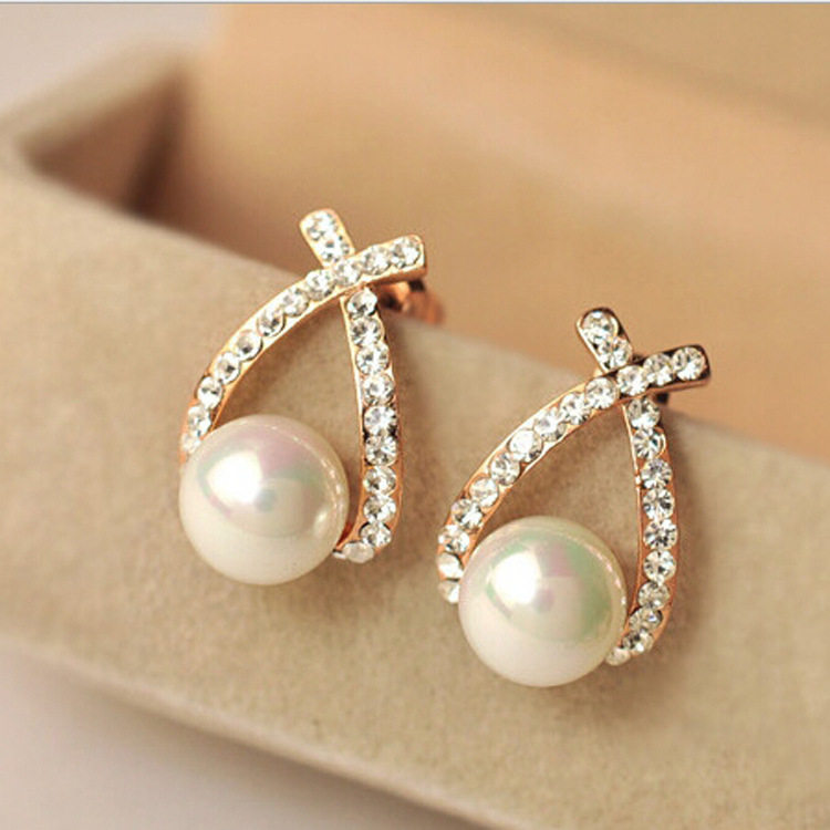 Earrings female 925 Sterling Silver the republic of korea white Pearl temperament fashion Earrings personality Versatile Earrings Simplicity Earringsin the Accessories/Fashion Jewelry, Earring , Earrings  category - from Buy2taobao.com to provide professional Taobao agent buy service