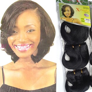 ebay速卖通 黑人女士短发发帘 卷发片 假发Xpression hair weave