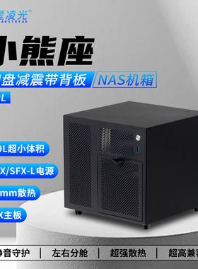 小熊座4盘位NAS机箱带背板SFX/SFX-L电源ITX主板飞牛黑群晖UNRAID