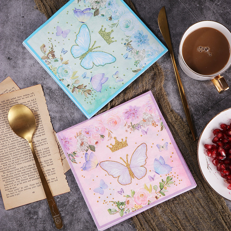 新款跨境热销彩色餐巾纸