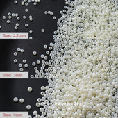 捷克进口米珠2 4mm白色果冻色手工玻璃珠DIY串珠材料散珠配件