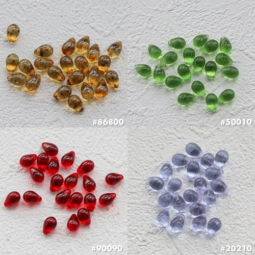 （5颗）进口捷克珠6*9mm水滴珠