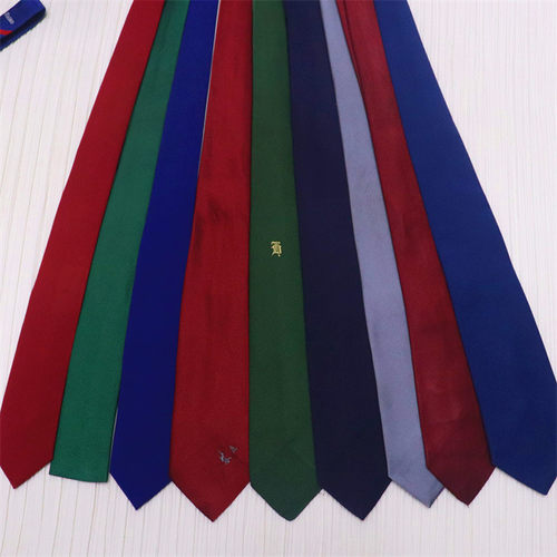 vintage古着中古日制H牌校供JK学院风学生领带校徽纯色英伦领带