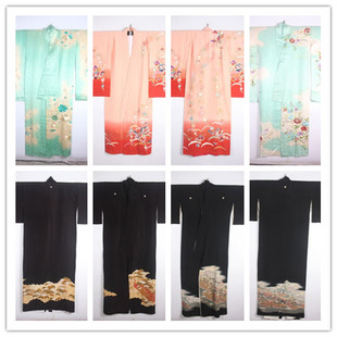 古着vintage传统日本制和服浴衣羽织和风印花舞台宽松外套开衫尖