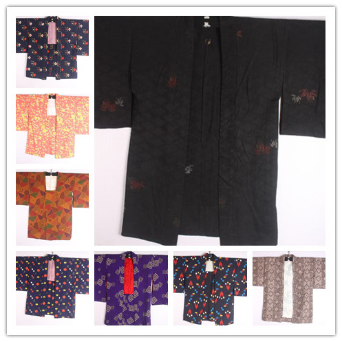 古着日本制羽织印花开衫和服浴衣