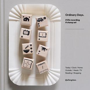 ●JY杂货●现货寄售afterglows日常记录印章图标手帐功能原创ins