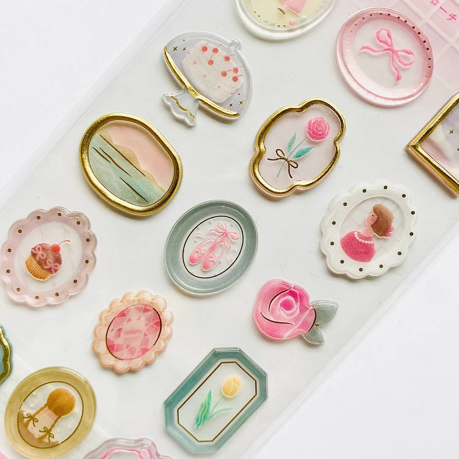 ●JY杂货●国内现货日本qlia brooch透明立体贴纸 手帐装饰拼贴