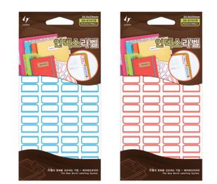 ●JY杂货●国内现货韩国latech基础红蓝色标签贴纸 手帐装饰标记