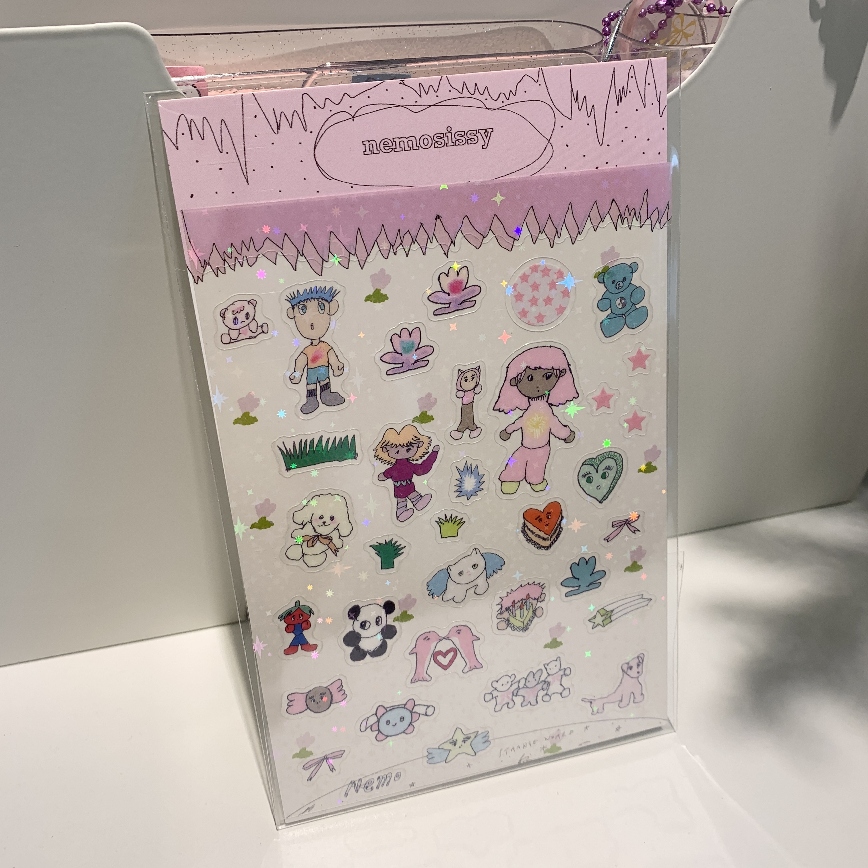 ●JY杂货●现货nemosissy彩色小人星星膜手帐贴纸 装饰拼贴ins