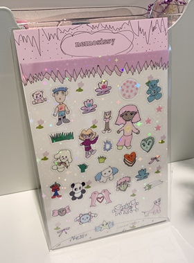 ●JY杂货●现货nemosissy彩色小人星星膜手帐贴纸 装饰拼贴ins