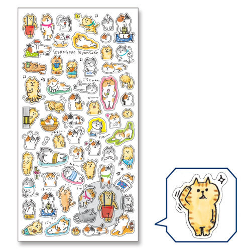 ●JY杂货●国内现货日本goro猫可爱彩色贴纸便利贴 手帐装饰拼贴