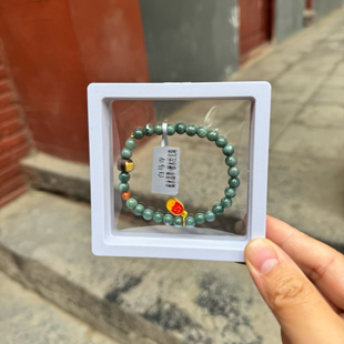 洛阳白马寺手串蓝水翡翠檀木手串翡翠手链檀木佛珠手串2025新款