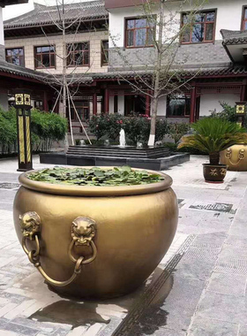 室外大铜缸摆件纯铜特大