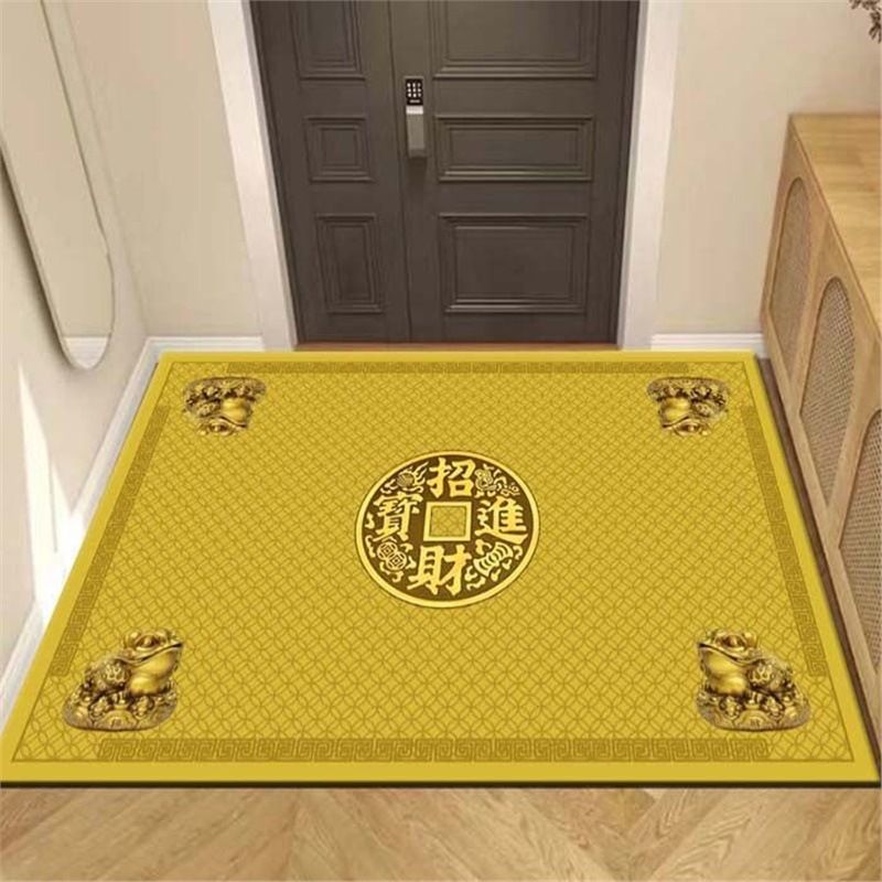 五行地垫金蝉入户门垫招财进宝门口脚垫玄关客厅地毯环保防滑地垫
