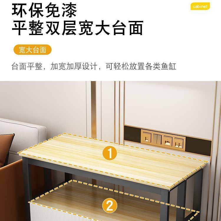 鱼缸架带底柜多层钢架鱼缸柜承重家用水族箱底座客厅中小型鱼缸柜