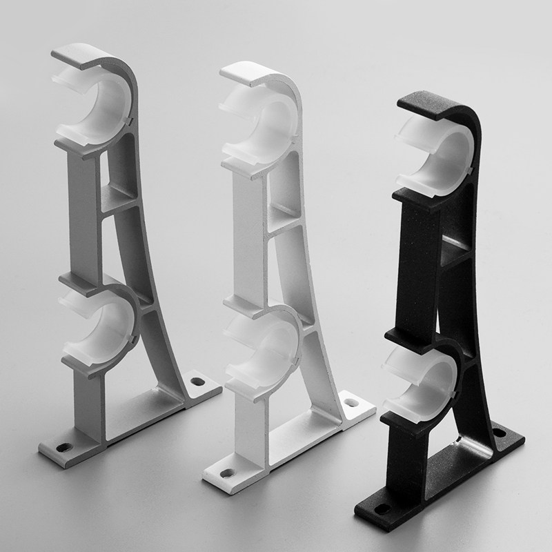 窗帘杆罗马杆支架单杆加厚铝合金托双杆挂钩底座配件墙勾顶装固定,居家布艺,窗帘杆/罗马杆,淘宝优惠券,粉丝福利购,淘宝优惠卷