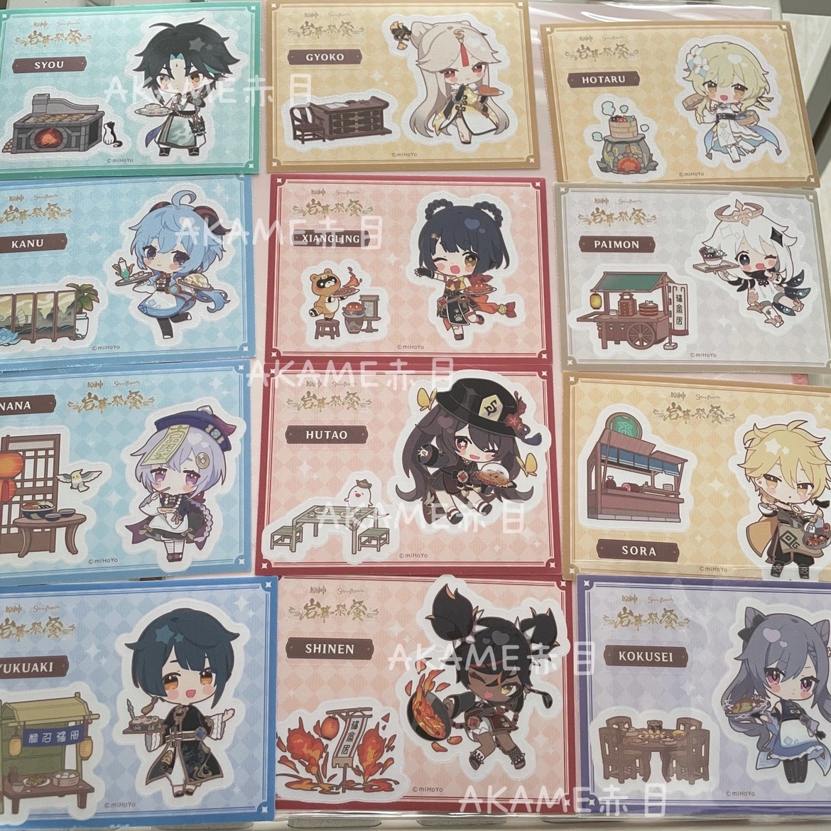 原神甜品天堂贴纸日本正版