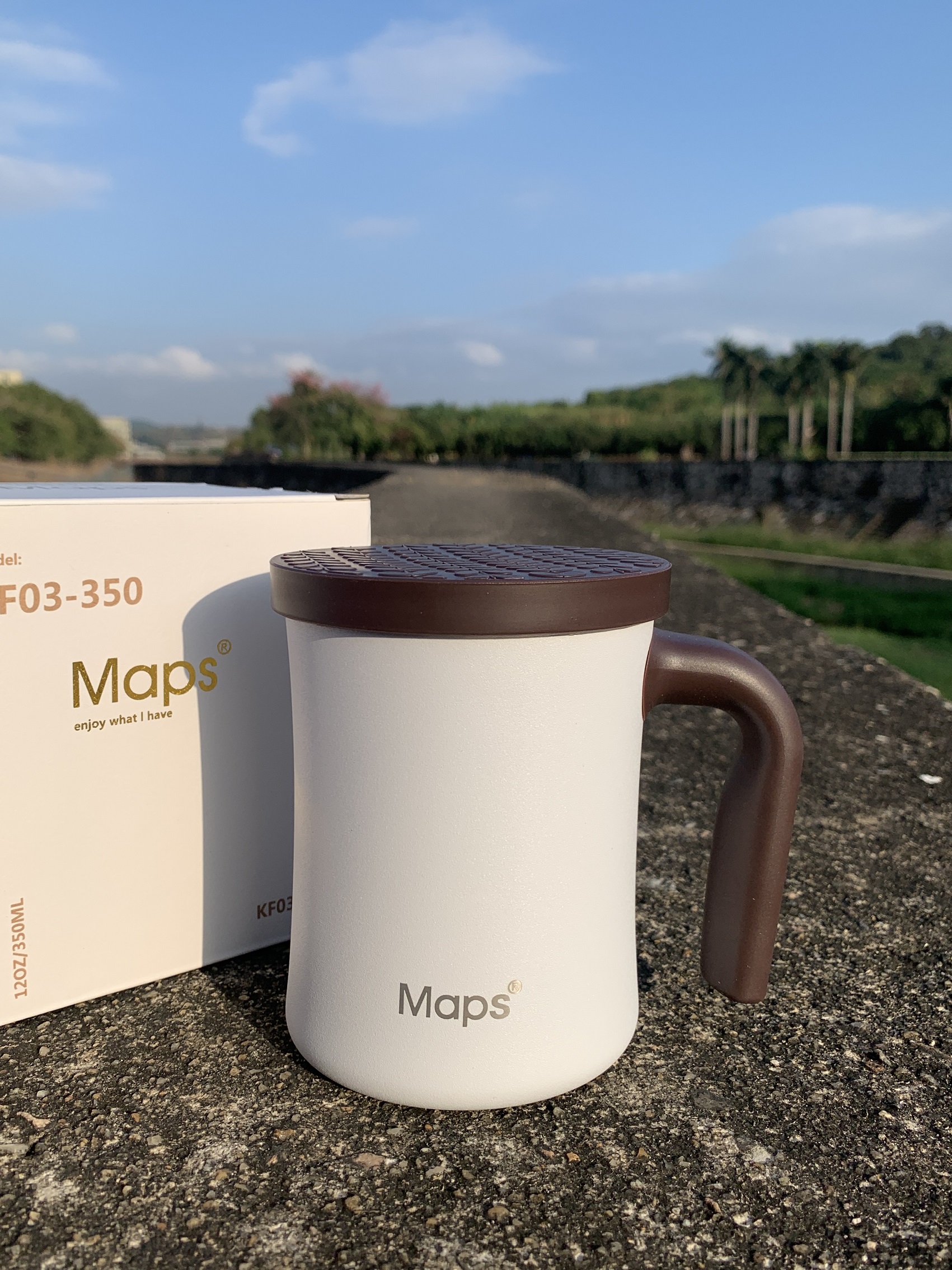 MAPS美派斯纯色简约马克杯350ML不锈钢办公家用不锈钢保温水杯