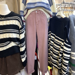 通勤文艺小清新气质百搭甜美牛仔女长裤 2023年韩国东大门春季 韩版