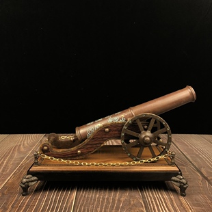 纯铜镇宅神炮带礼盒带底座铜大炮红衣大炮一炮而红带礼盒礼品摆件