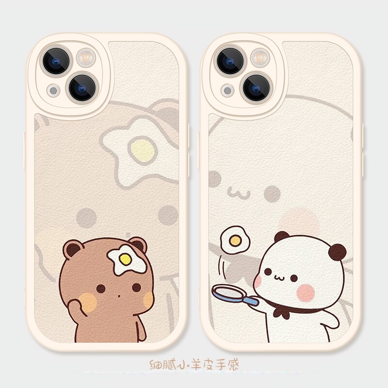 煎蛋一二适用iPhone12手机壳16promax硅胶苹果17小羊皮卡通13布布14可爱15情侣华为p50女生荣耀gt华为nova11