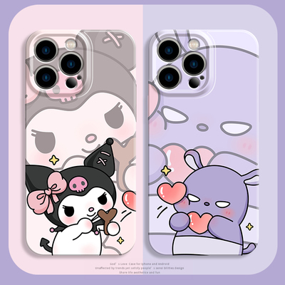 发送爱心适用iPhone15promax手机壳苹果14情侣13库洛米12可爱11创意华为mate60菲林软壳小米新款oppo巴库vivo