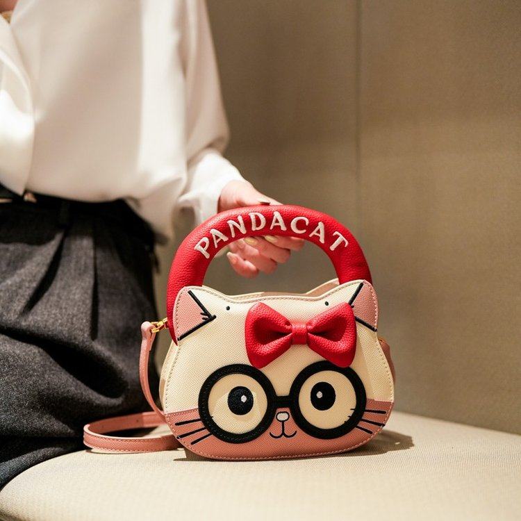 2026新款小众设计手提包可爱卡通手机包撞色通勤单肩斜挎包小包包