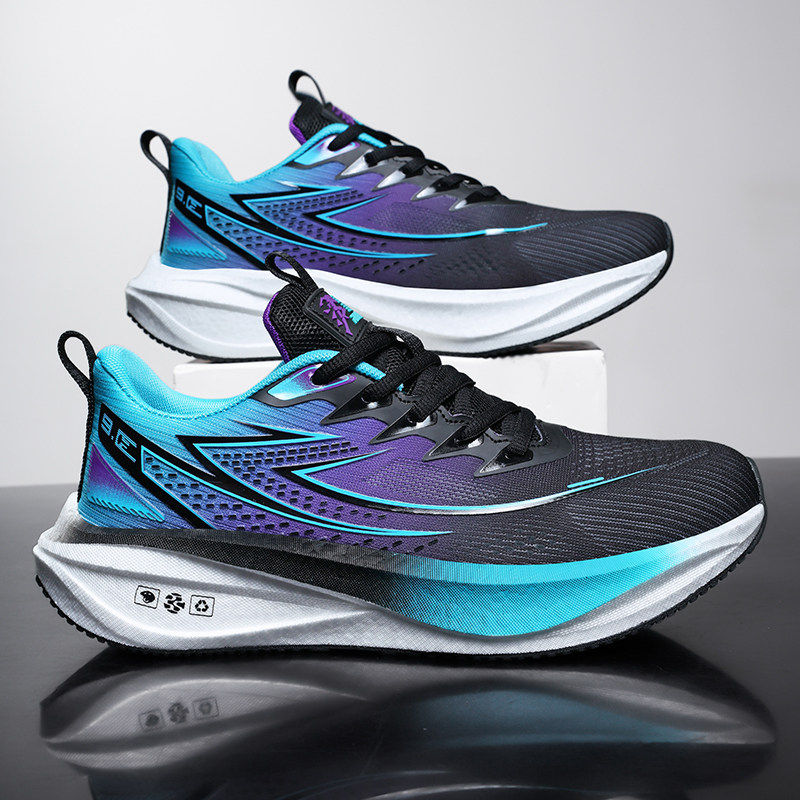 夏季男鞋超轻网面透气运动鞋爆米花减震跑步鞋青少年大码竞速跑鞋