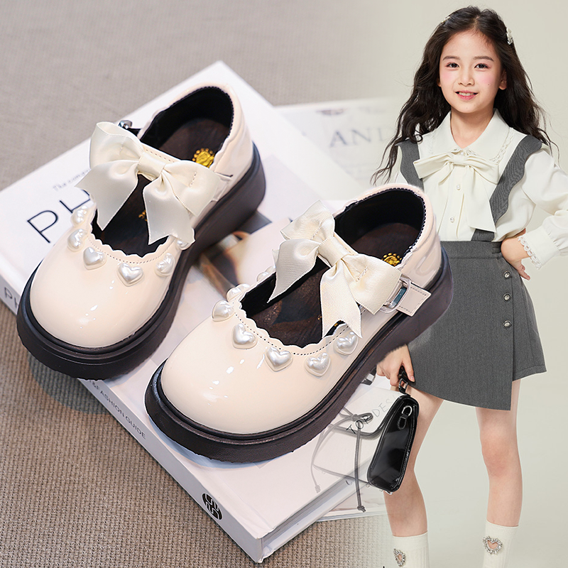 女孩洛丽塔百搭鞋2026新款珍珠蝴蝶结公主鞋女童小皮鞋小众不撞款,童鞋/婴儿鞋/亲子鞋,皮鞋,淘宝优惠券,粉丝福利购,淘宝优惠卷