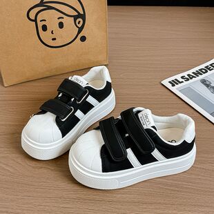 女童贝壳头厚底面包鞋女款韩系板鞋2026春秋新款中大童女孩运动鞋