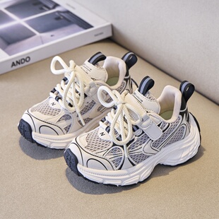 女童运动鞋百搭耐脏2026新款儿童老爹鞋拿捏街头感软底轻便跑步鞋