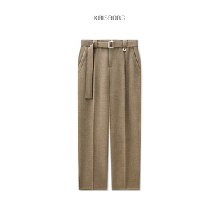 子2025年新款 克里斯博格毛呢感秋冬季 春秋长裤 男士 直筒宽松休闲裤