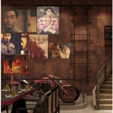 Классический ретро кожаный постер, обои, кофейная наклейка, ностальгия