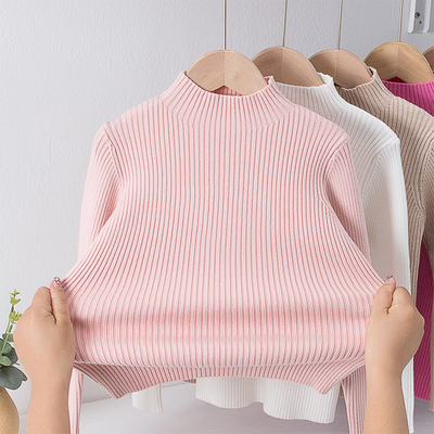 女童毛衣2025新款针织半高领秋冬