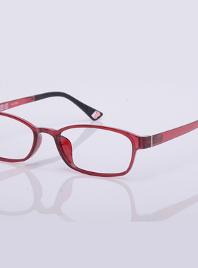 酒红小脸近视眼镜框一体固定鼻托小框眼镜架女款近视超轻极简眼镜
