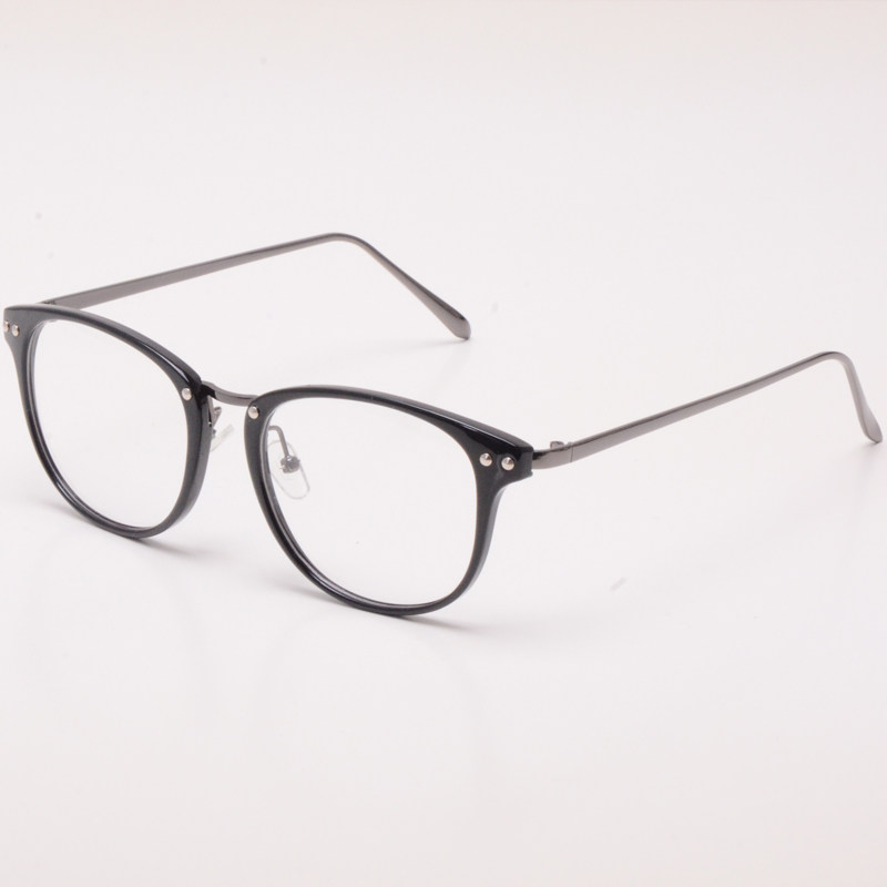 时尚圆框眼镜架大框板材加金属眼镜架高鼻托大脸男女眼镜可配近视