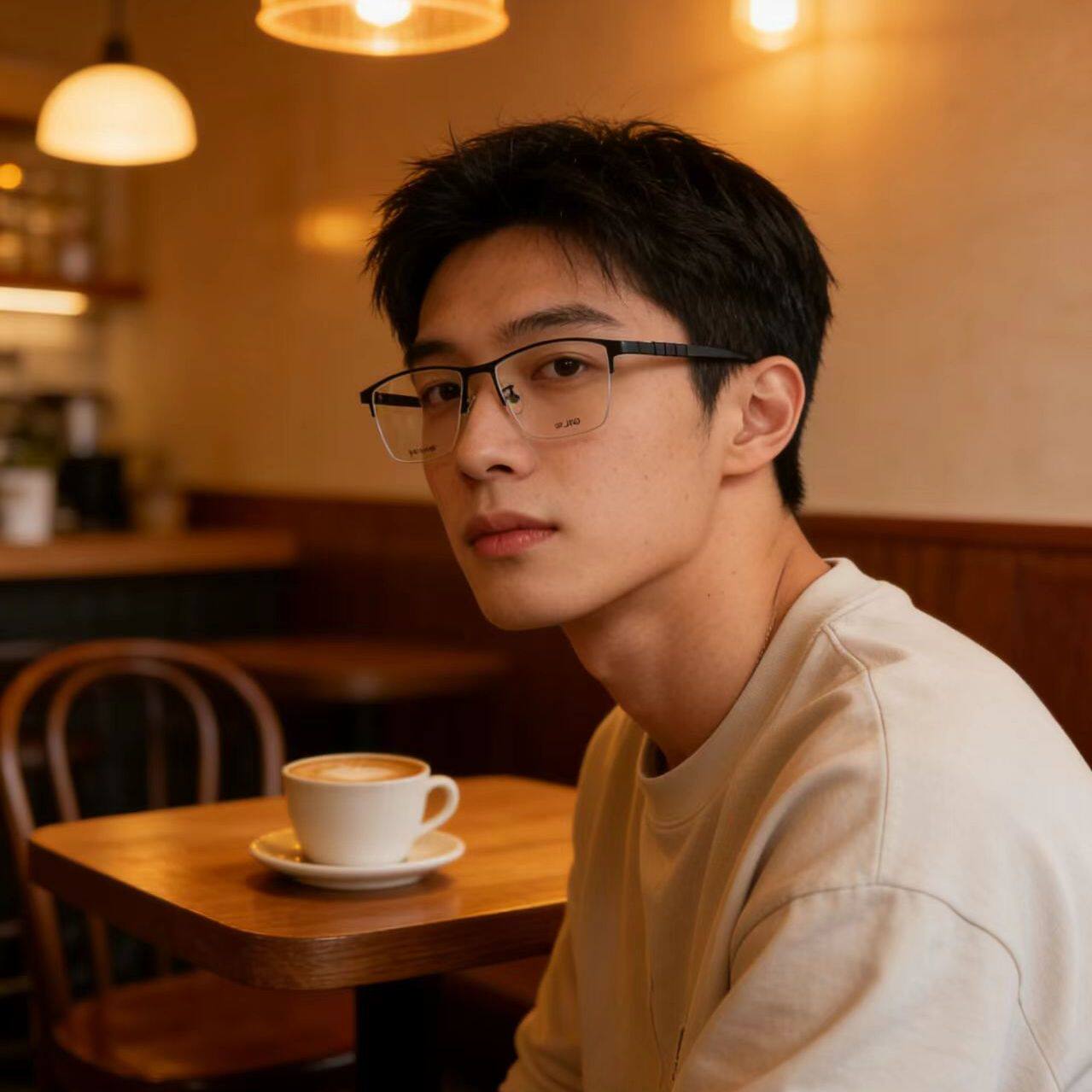 高档大脸纯钛风琴腿半框男士商务远近两用眼镜框变色防蓝光眼镜架