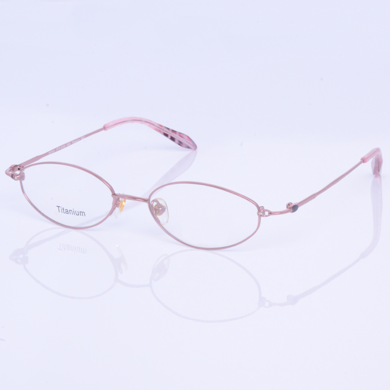 纯钛超轻小框近视眼镜架女椭圆眼镜全框镶钻细框细腿文艺细框眼镜