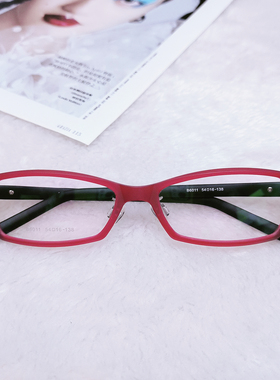 韩版超轻红色TR90大脸鼻托配度数眼镜框防蓝光高度数小框眼镜架女