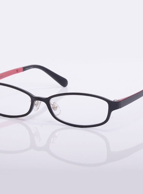 航空塑钢钛带鼻托磨砂哑光小框眼镜女全框高度近视男超轻极简眼镜
