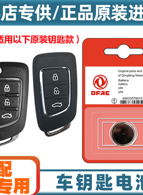 汽配专用 适用 2016-2019款 东风风神AX3汽车钥匙遥控器电池电子