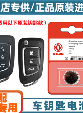 4S店专用 适用 2016-2019款 东风风神AX3汽车钥匙遥控器电池电子